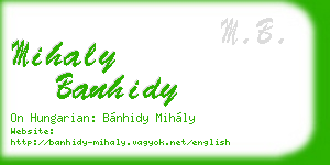 mihaly banhidy business card